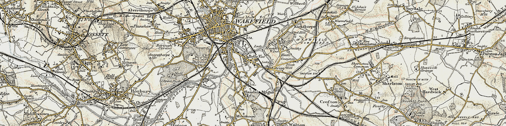 Old map of Belle Vue in 1903