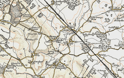 Old map of Belleau in 1902-1903