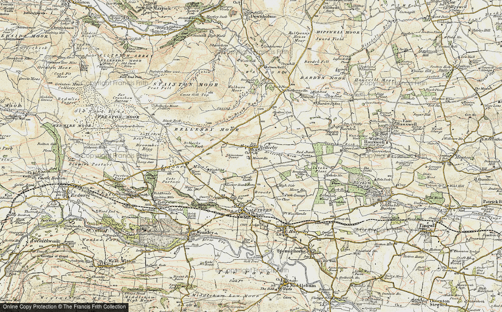 Old Map of Historic Map covering Bellerby Camp in 1904