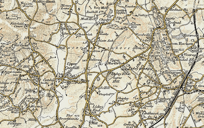 Old map of Bellevue in 1901-1902