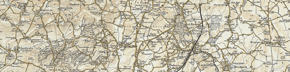 Old map of Bellevue in 1901-1902