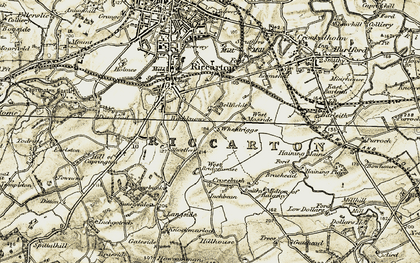 Old map of Bellfield in 1905-1906