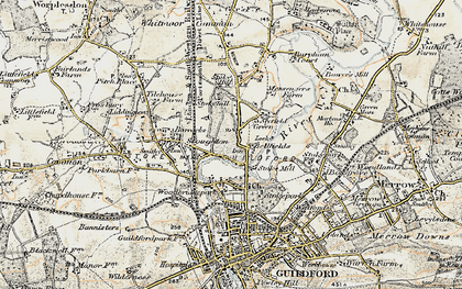 Old map of Bellfields in 1898-1909
