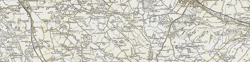 Old map of Bellingdon in 1897-1898