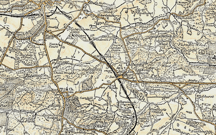 Old map of Bells Yew Green in 1897-1898
