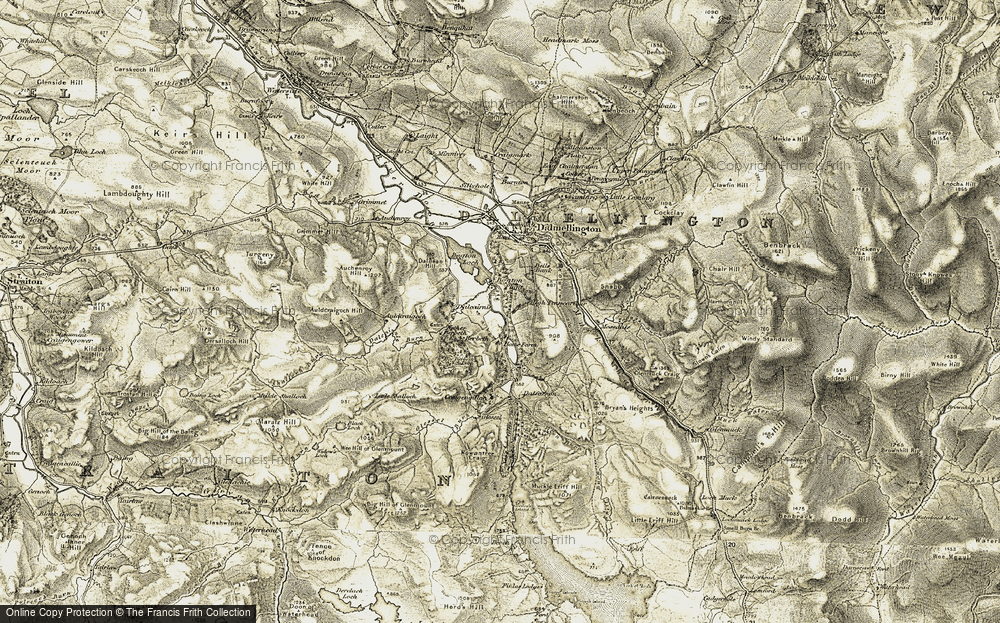 Old Map of Historic Map covering Auldcraigoch Hill in 1904-1905