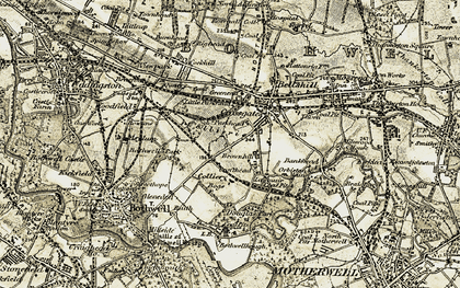 Old map of Bellshill in 1904-1905