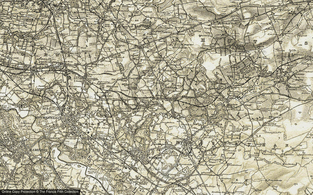Old Map of Bellside, 1904-1905 in 1904-1905