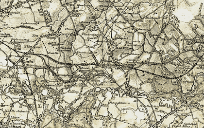 Old map of Bellside in 1904-1905