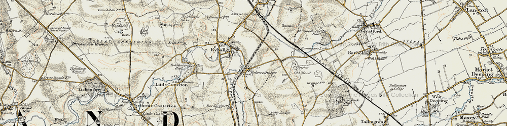 Old map of Newstead in 1901-1903