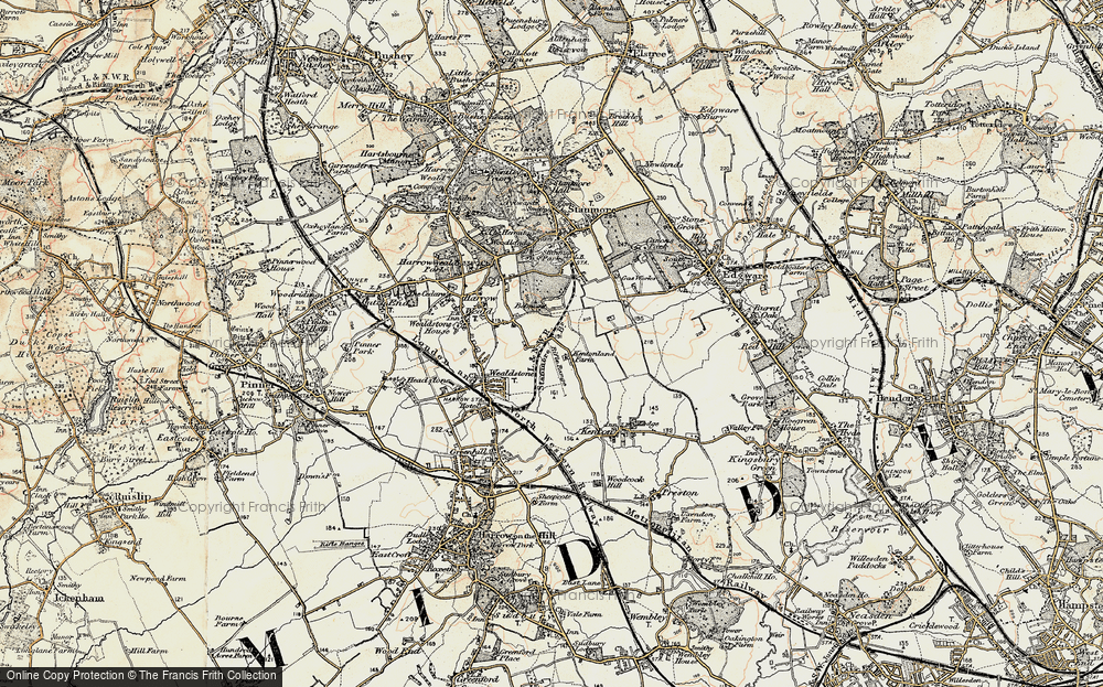 Old Map of Belmont, 1897-1898 in 1897-1898
