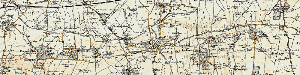 Old map of Woodhill Brook in 1897-1899