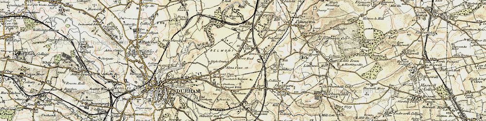 Old map of Belmont in 1901-1904