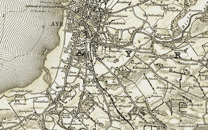 Old map of Belmont in 1904-1906