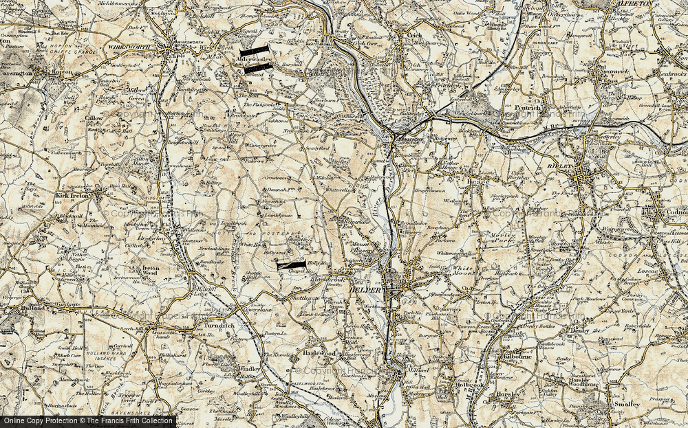 Old Map of Belper Lane End, 1902 in 1902
