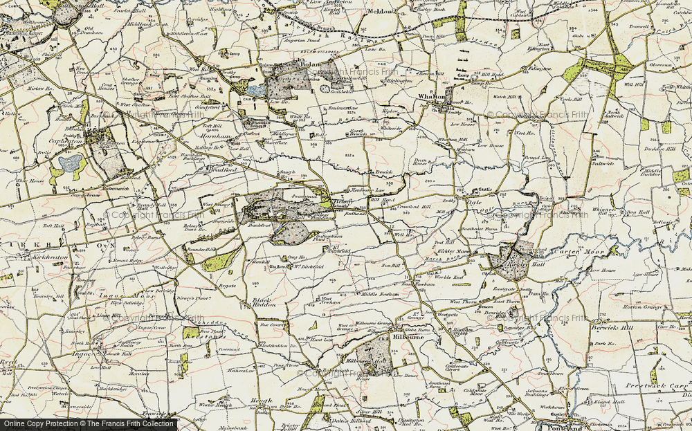 Old Map of Belsay, 1901-1903 in 1901-1903
