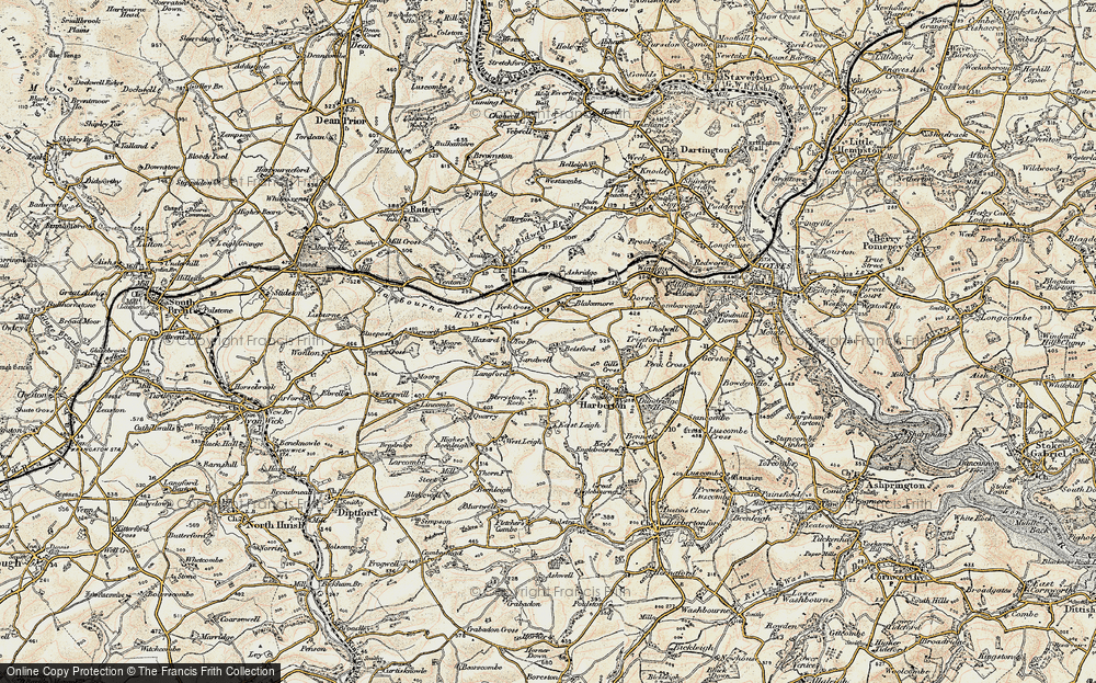 Old Map of Historic Map covering Blakemore in 1899