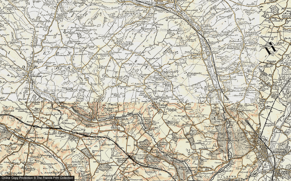Old Map of Belsize, 1897-1898 in 1897-1898