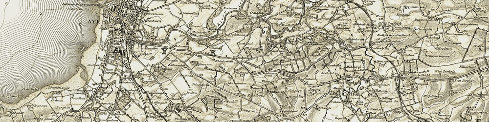 Old map of Broadhead in 1904-1906