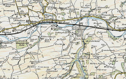 Old map of Beltingham Burn in 1901-1904