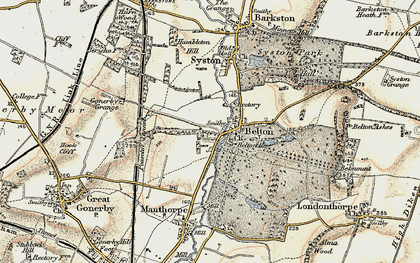 Old map of Belton in 1902-1903