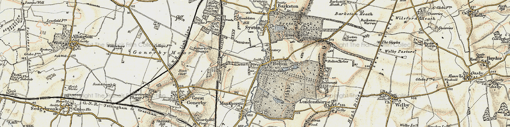 Old map of Belton in 1902-1903