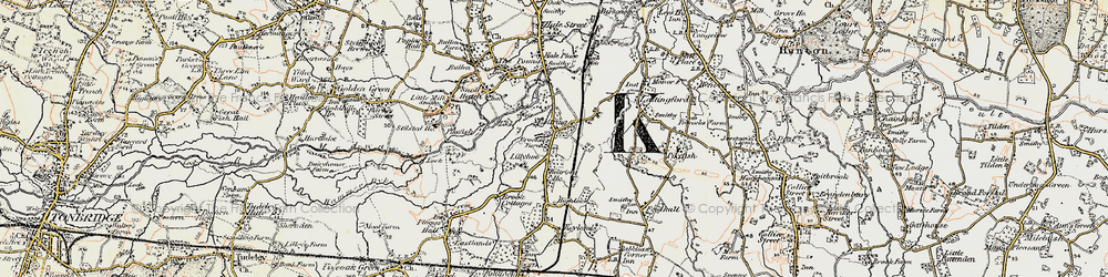 Old map of Beltring in 1897-1898