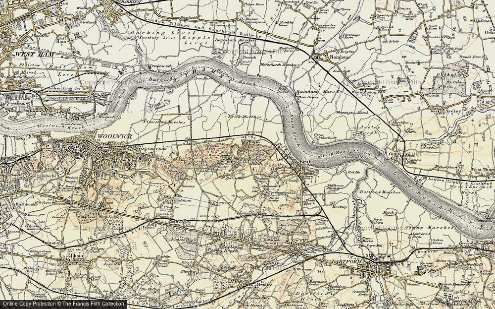 Old Map of Belvedere, 1898 in 1898
