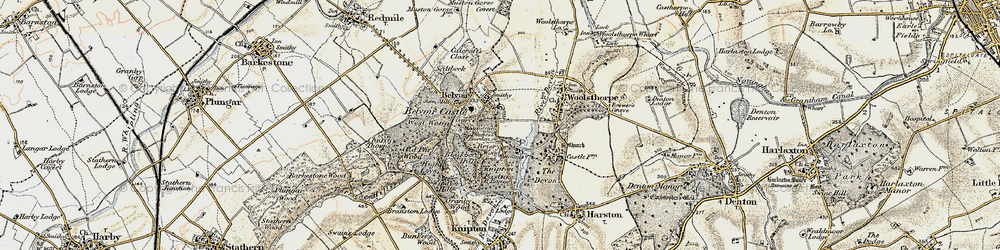 Old map of Belvoir in 1902-1903