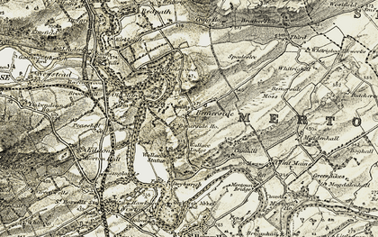 Old map of Bemersyde in 1901-1904