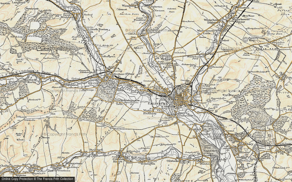 Old Map of Bemerton, 1897-1898 in 1897-1898