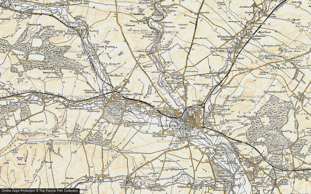 Old Map of Bemerton Heath, 1897-1898 in 1897-1898