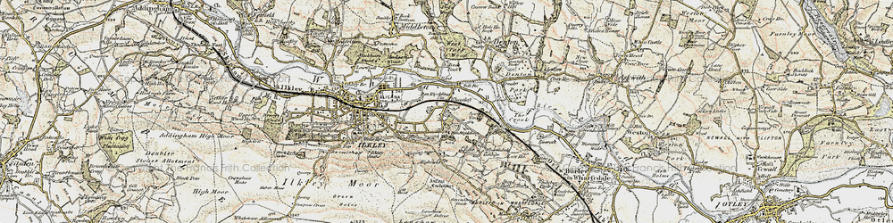 Old map of Ben Rhydding in 1903-1904