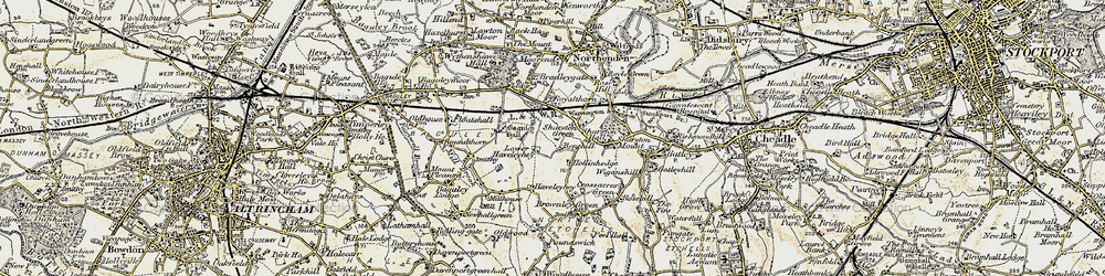 Old map of Benchill in 1903