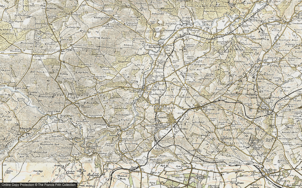 Old Map of Benfieldside, 1901-1904 in 1901-1904
