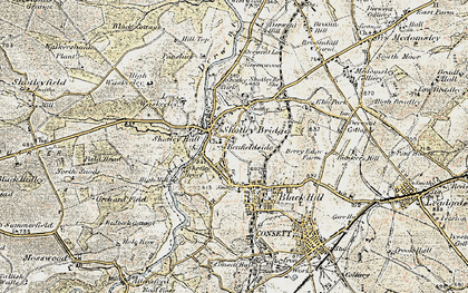 Old map of Benfieldside in 1901-1904