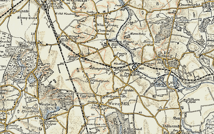 Old map of Bengate in 1901-1902