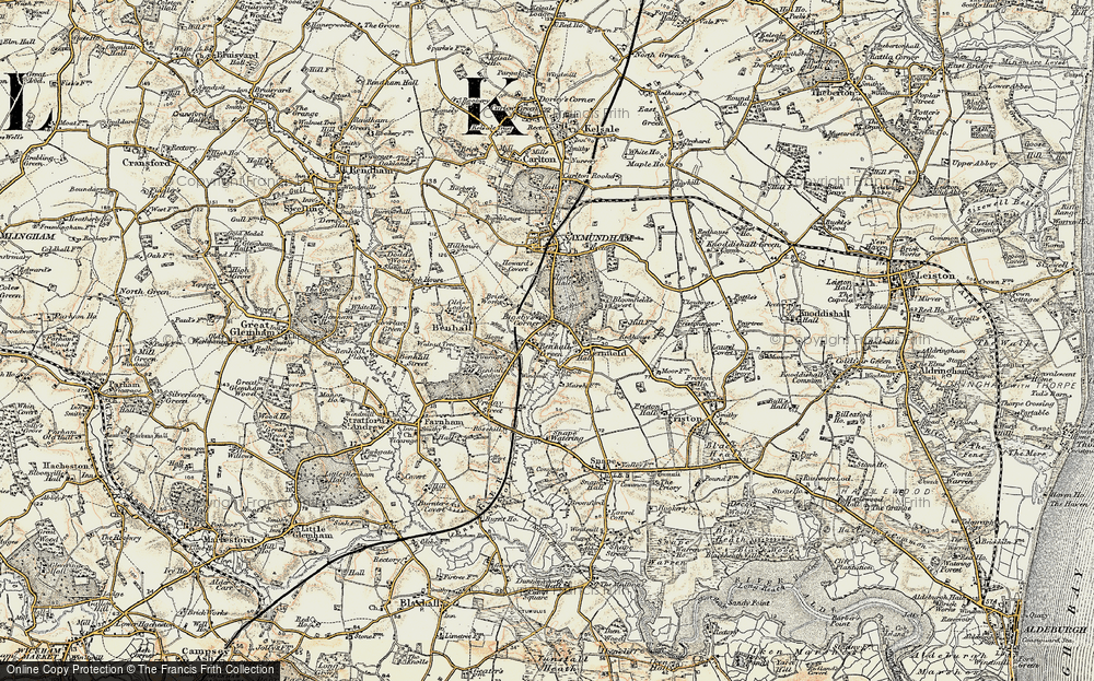 Old Map of Benhall Green, 1898-1901 in 1898-1901
