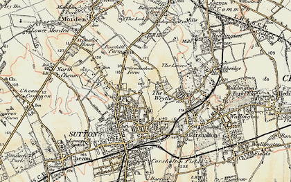 Old map of Benhilton in 1897-1909
