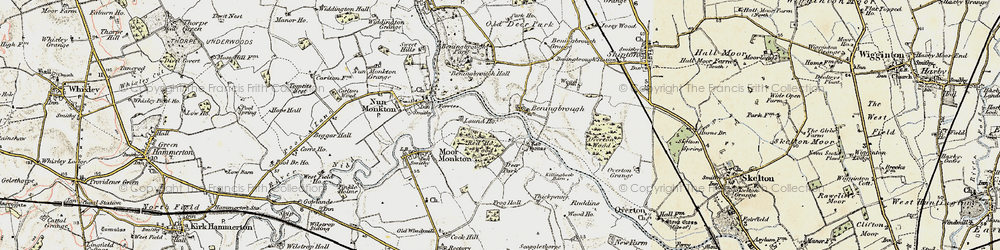 Old map of Beningbrough Grange in 1903-1904