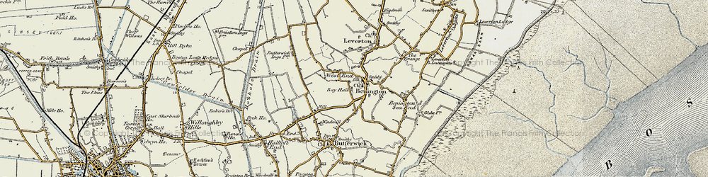 Old map of Benington in 1901-1902