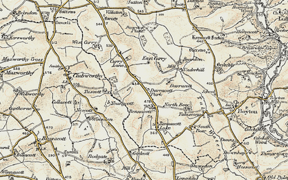 Old map of Bennacott in 1900