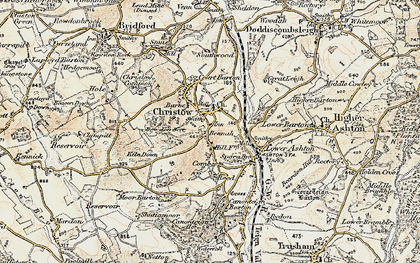 Old map of Bennah in 1899-1900