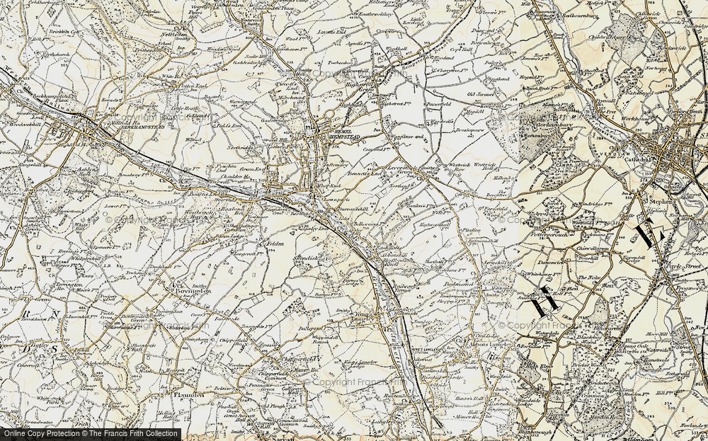 Old Map of Bennetts End, 1897-1898 in 1897-1898