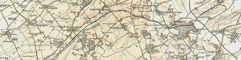 Old map of Benniworth in 1902-1903