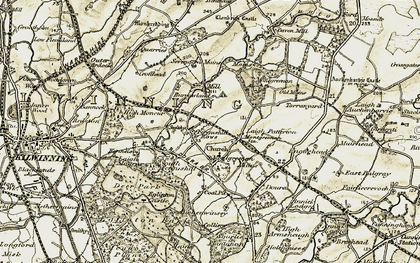 Old map of Burrowland in 1905-1906