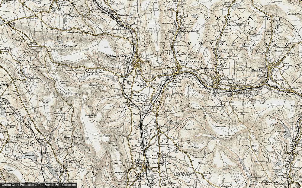 Old Map of Bent Gate, 1903 in 1903