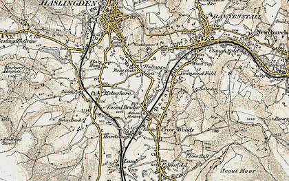 Old map of Bent Gate in 1903