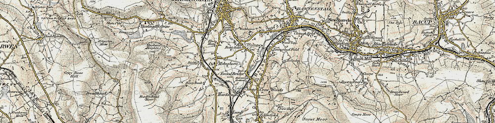 Old map of Bent Gate in 1903