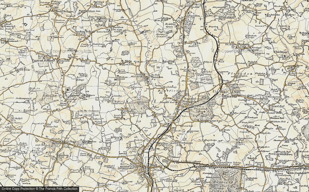 Old Map of Bentfield Bury, 1898-1899 in 1898-1899